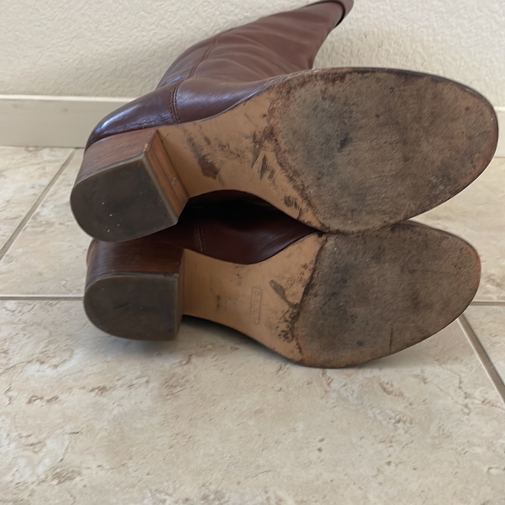 Coach - fayth tan leather boots - Picture 12 of 12
